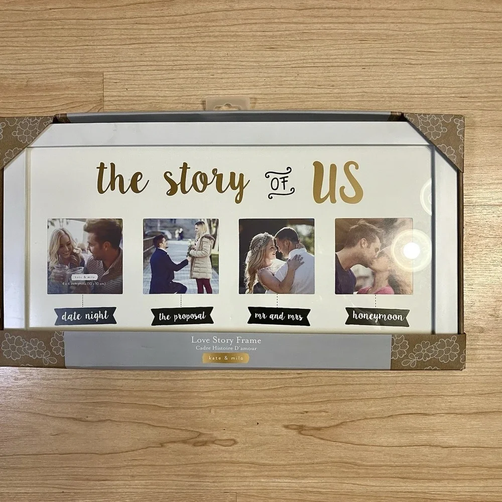 The Story of Us Collage Picture Frame Romantic Wedding Engagement Gift Bridal